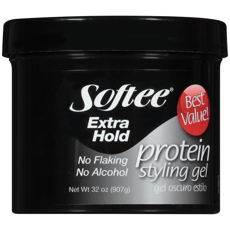 Extra Hold Protein Styling Gel 32 Oz. Jar, Frizz Control, Non-Flaking, Unisex