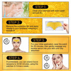 24K Forehead Wrinkle Patches, Collagen Lines Mask with Collagen Boosting Elasticity for Women and Men,12Pcs