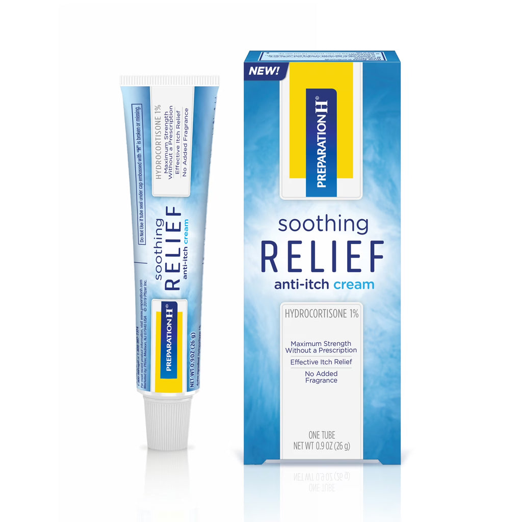Preparation H Soothing Relief Anti-Itch Cream for Butt Itch Relief, 0.9 Oz