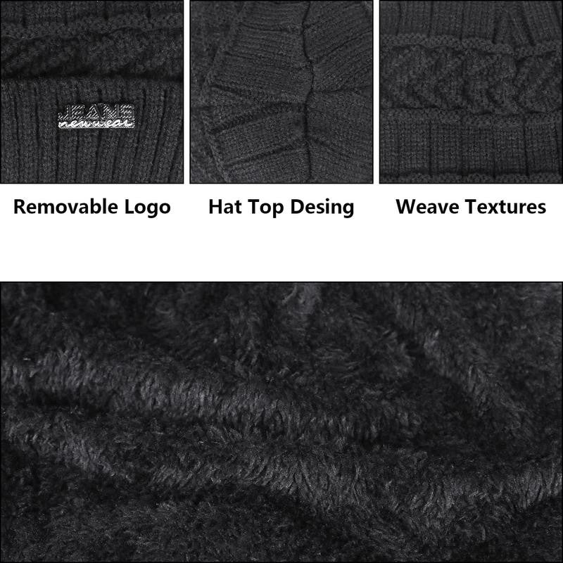 5 Pcs Winter Beanie Hat Scarf Touchscreen Gloves Set with Wool Socks for Men Wom