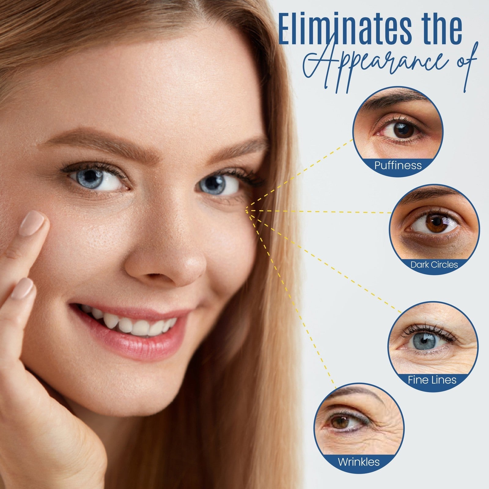 Eye Gel + Plant Stem Cells + Matrixyl 3000 + EYE BAG REMOVER, Arginine for Under