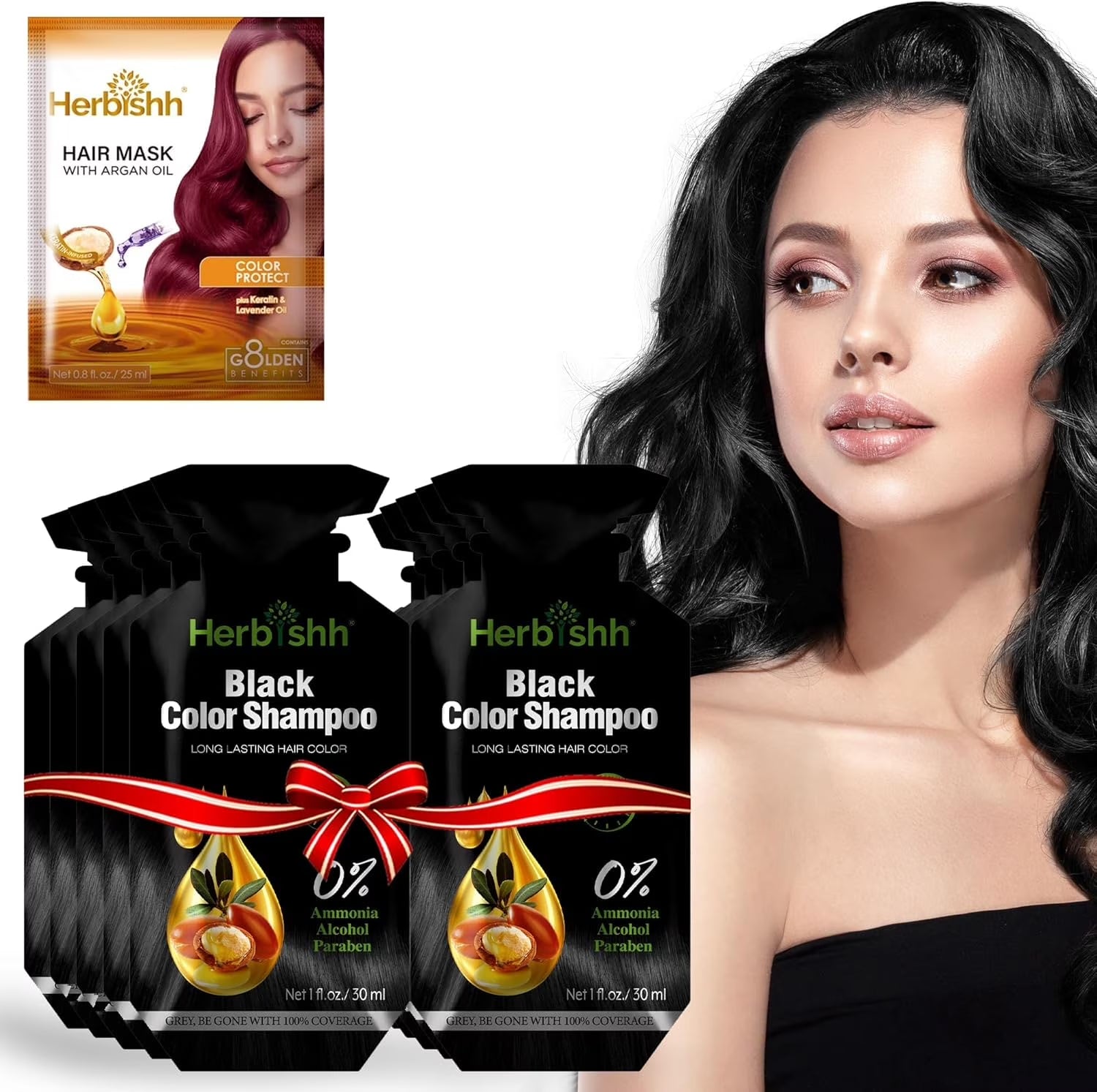 Black Ppd-Free Shampoo for Gray Hair, Travel-Friendl