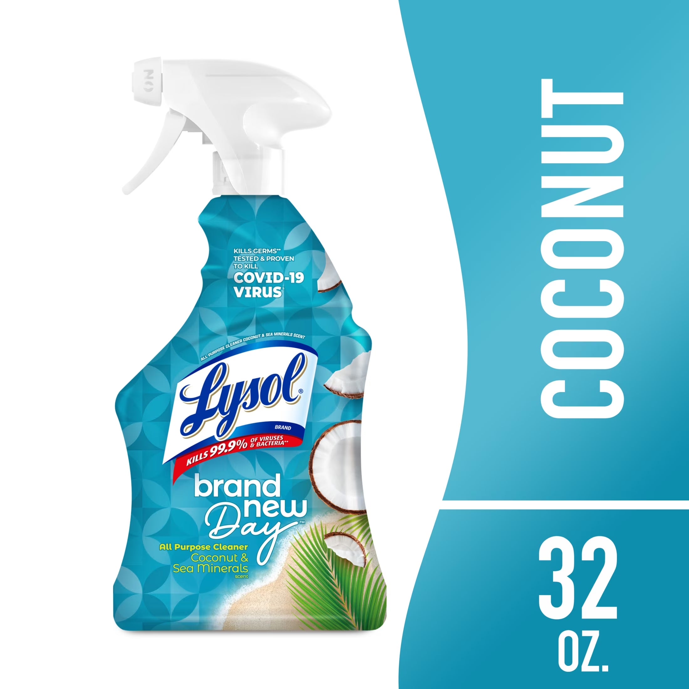 Lysol® All-Purpose Cleaner, Sanitizing and Disinfecting Spray, to Clean and Deodorize, Coconut & Sea Minerals Scent, 32Oz
