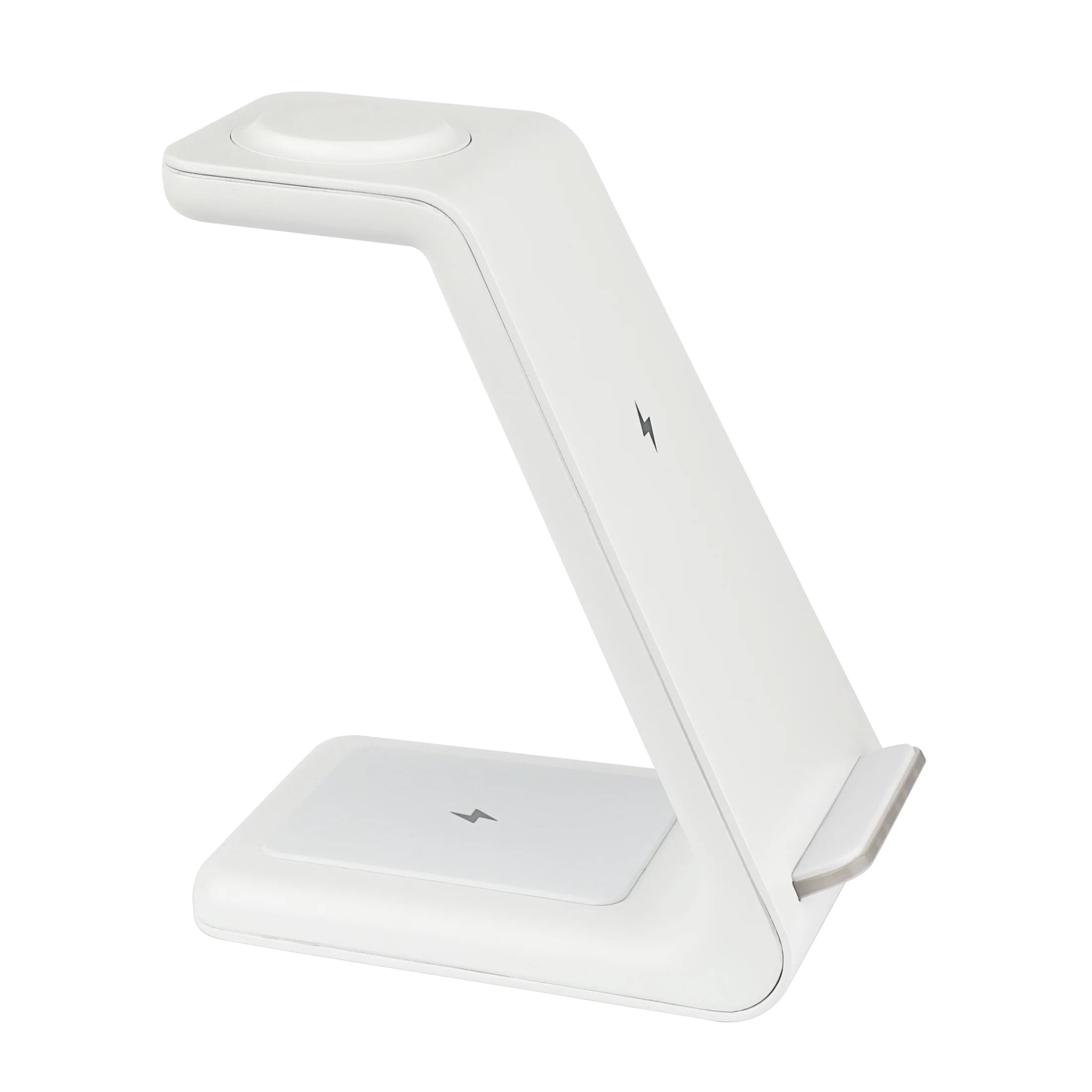 ZSOU 3-In-1 Wireless Charging Stand with Phone, Watch and Earbuds Charger Included, White