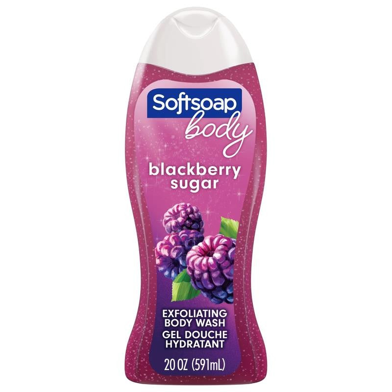 Exfoliating Body Wash, All Skin Types, Blackberry Sugar, 20 Fl Oz Bottle