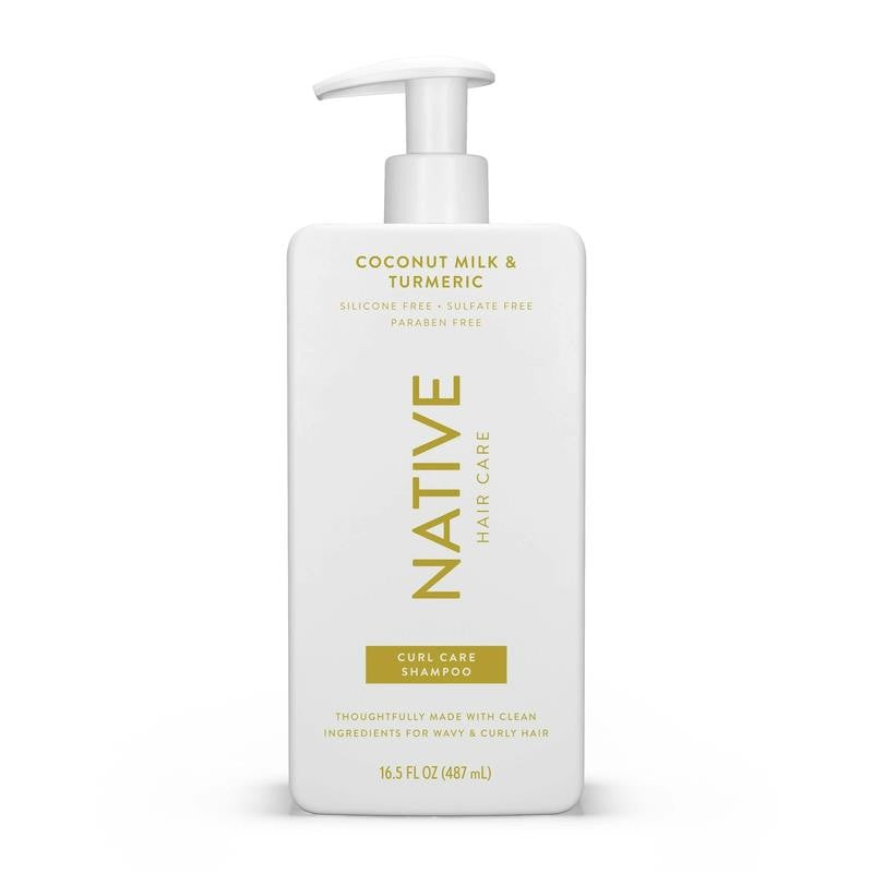 Curl Care Shampoo, Coconut Milk & Turmeric, Sulfate & Paraben Free, 16.5 Oz