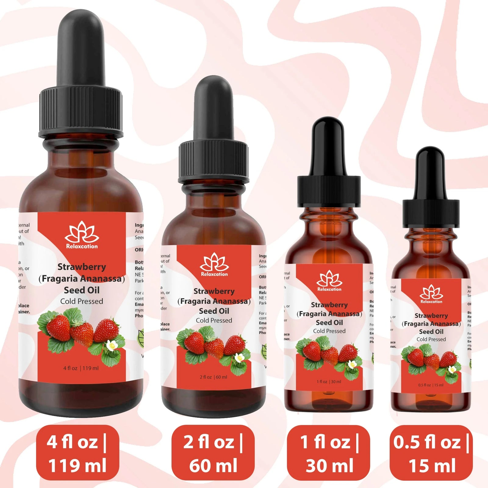 100% Pure Strawberry Seed Oil – Cold Pressed, Natural Moisturizer for Skin, Hair