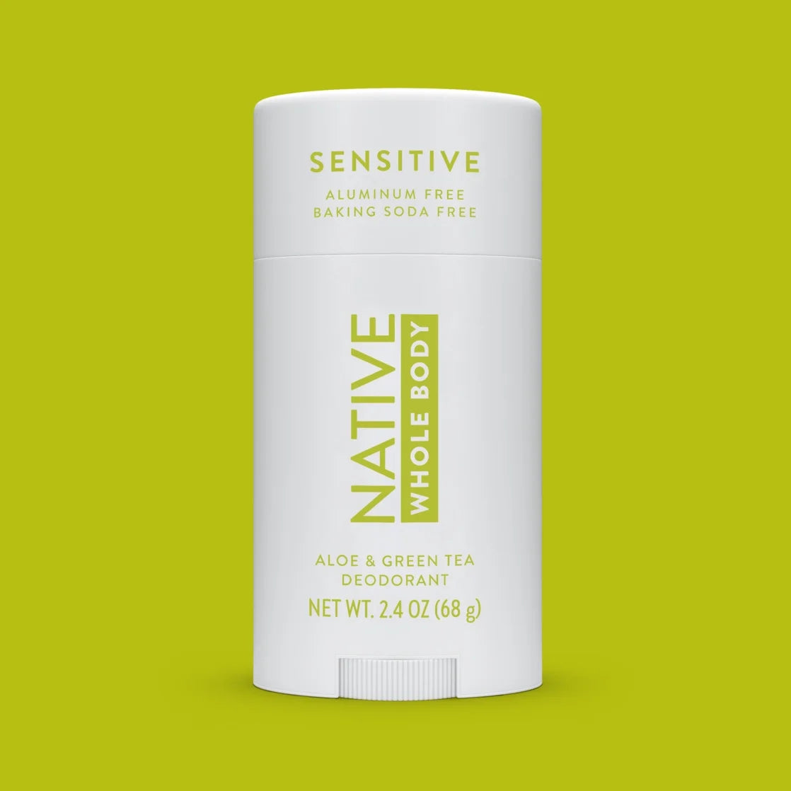 Native Deodorant, Aluminum Free, Aloe & Green Tea Sensitive Whole Body Deodorant 2.4 Oz