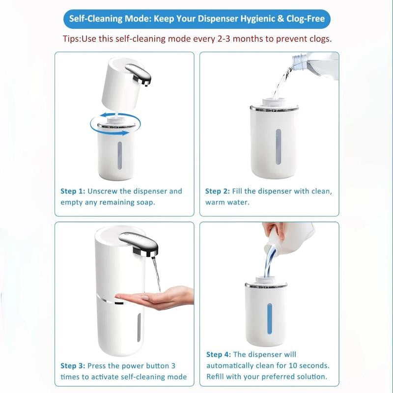 Automatic Soap Dispenser, 13.4Oz/380Ml Sensor Foaming Soap Dispenser Touchless R
