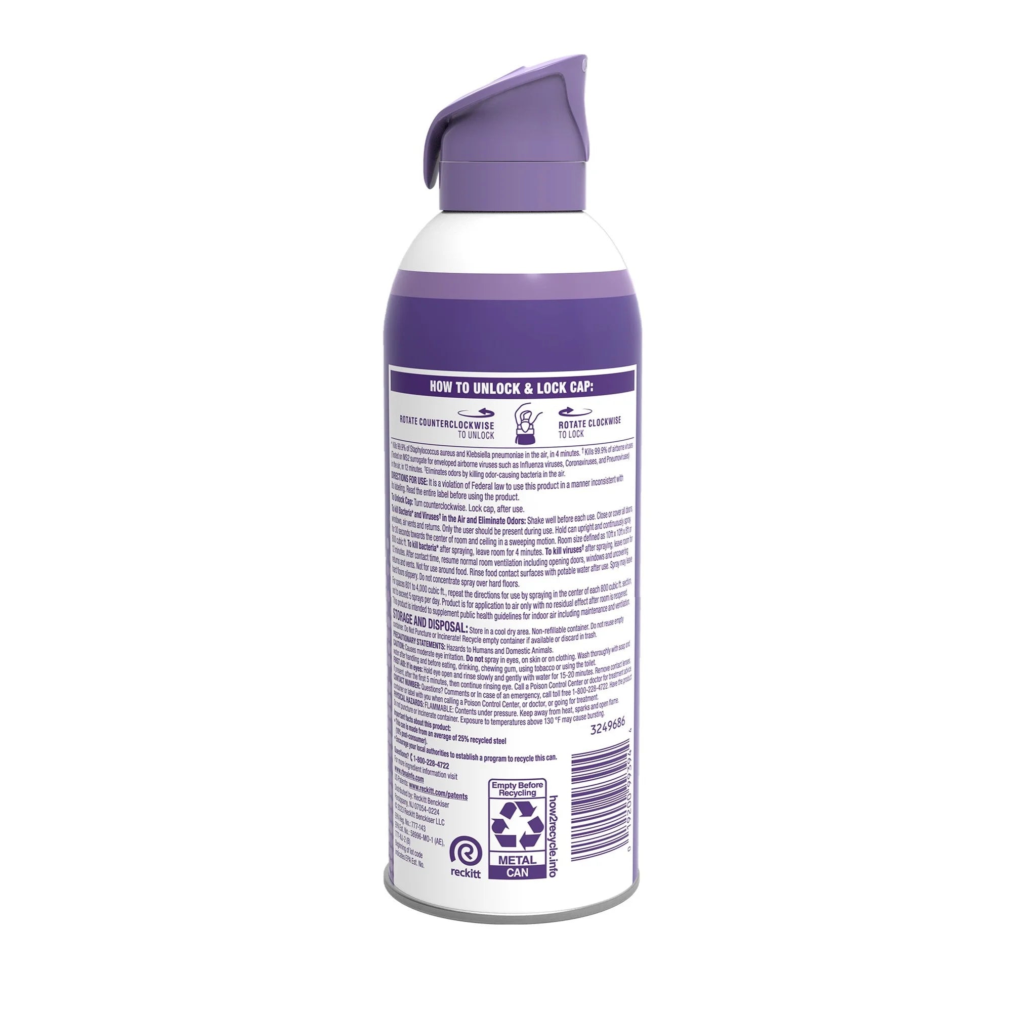 Lysol® Air Sanitizer Spray, for Air Sanitization and Odor Elimination, Light Breeze Scent, 10 Fl. Oz
