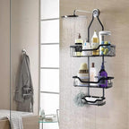 Anti-Swing Hanging Shower Caddy, over Head Shower Organizer Rustproof with Hooks