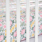 Parent'S Choice 100% Cotton Fitted Crib Sheets for Baby Girls, Pink Floral, 2-Pack, Crib Bed