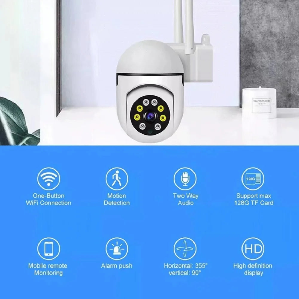 2 Pack 5G Wifi Waterproof Surveillance Camera, IR Night Vision, Motion Detection