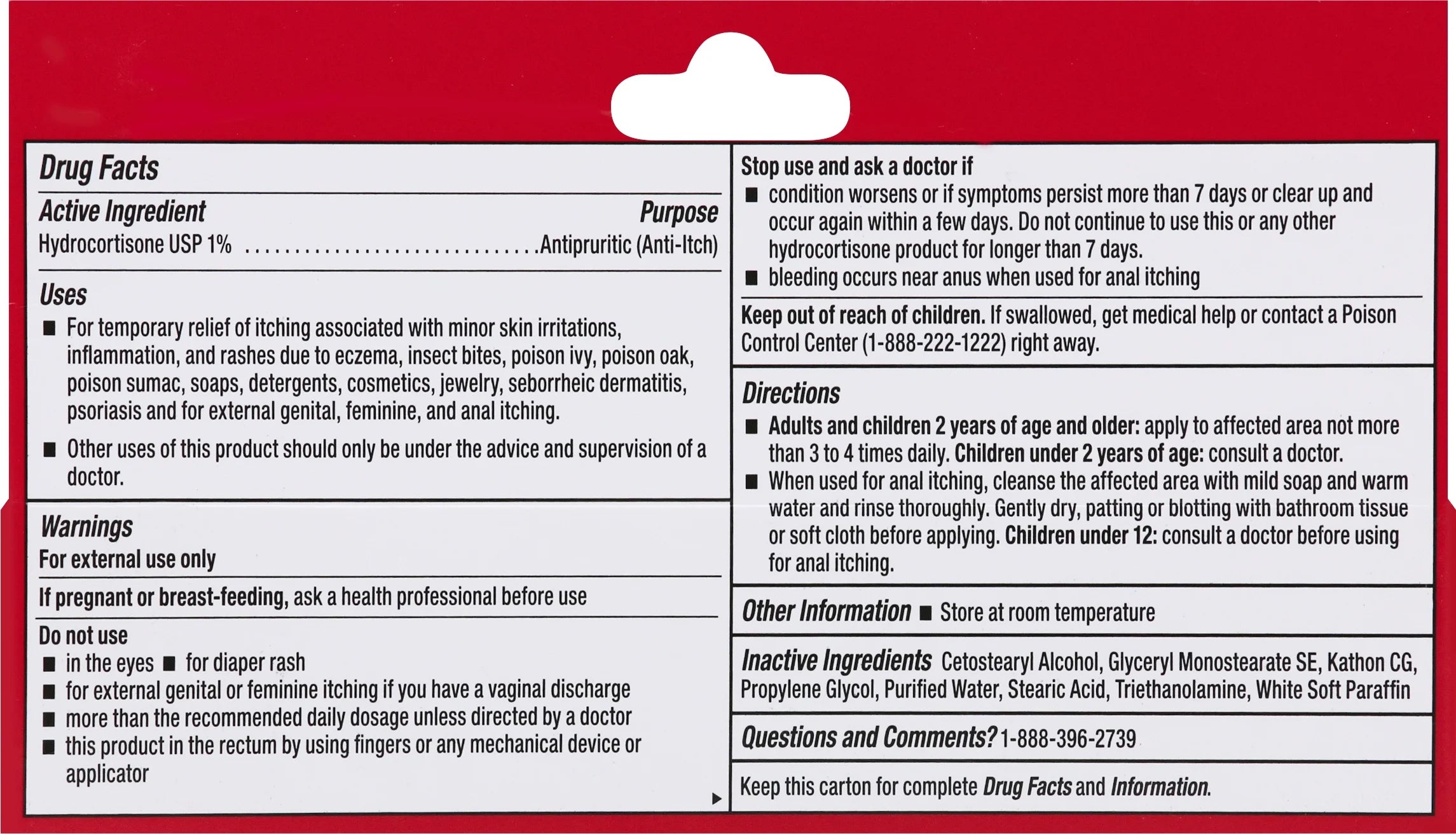 Leader Hydrocortisone Cream, Maximum Strength, Instant Itch Relief for Mosquito Bites, Eczema, Dermatitis, Skin Infections & Hemorrhoids, for Adults and Kids Ages 2+, Compare to Cortizone 10, 1 Oz