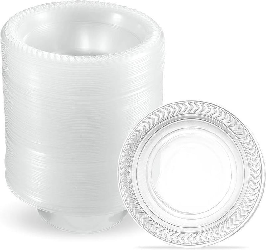 Clear Plastic Bowls 12 Oz Plastic Soup Bowls for Party, BBQ and Events, 80 Pack