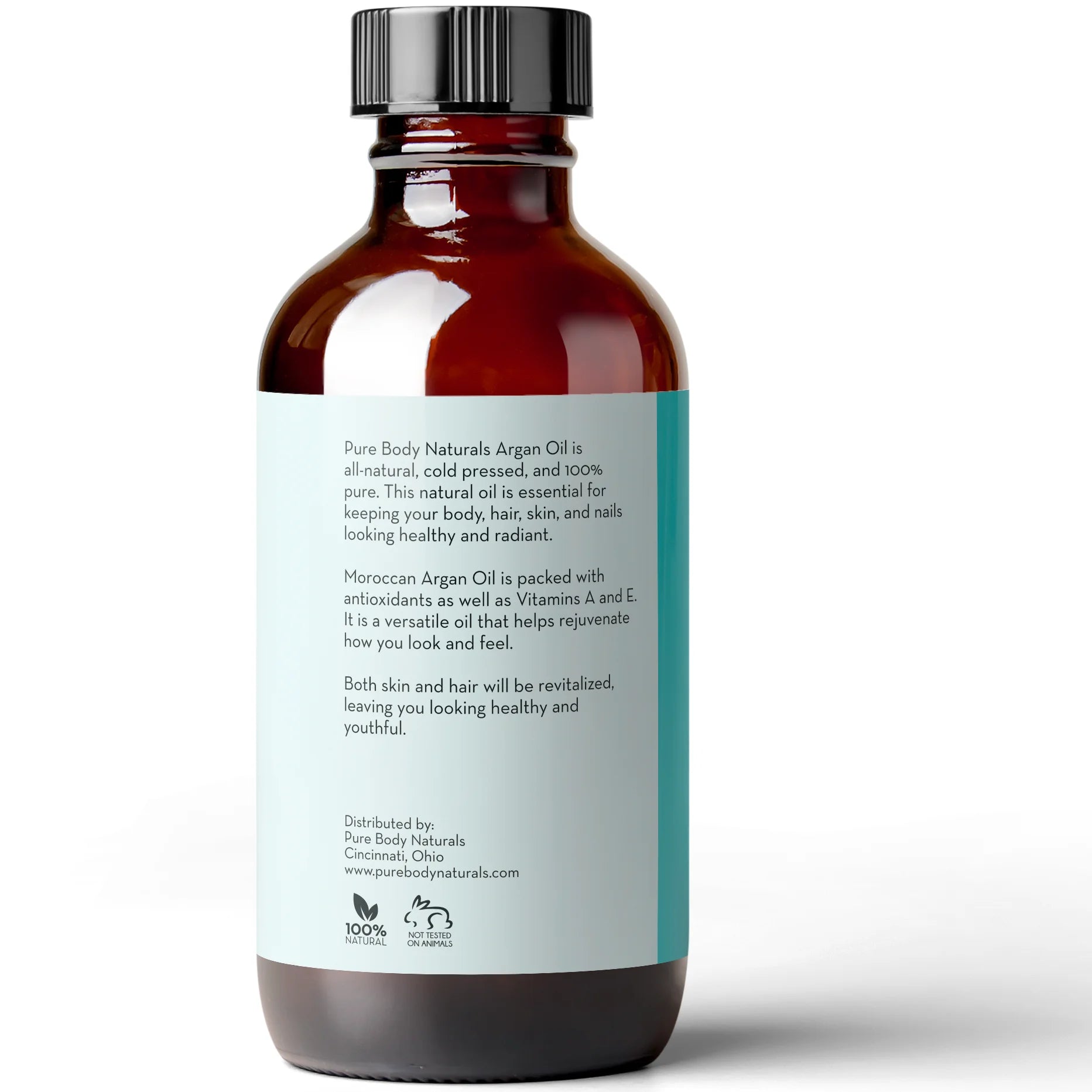 Argan Oil for Skin, Face, and Hair, 4 Fl Oz - Cold Pressed - Pure Aceite De Argan