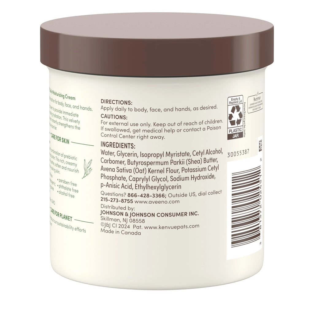 Daily Moisturizing Body Cream Lotion for Normal, Dry, Sensitive Skin, 15 Oz