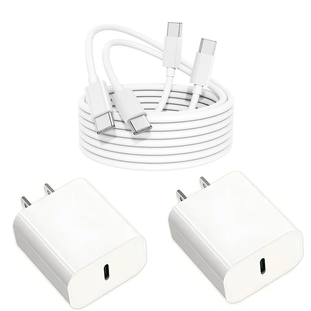 2-Pack 6Ft Long Cord Iphone Charger,3X Faster PD Charging Block and Cable Set USB C Charger,Fast Charger,Compatible with Iphone 17/16/15 Pro Max/Plus/Pro/Air, Ipad Pro/Air
