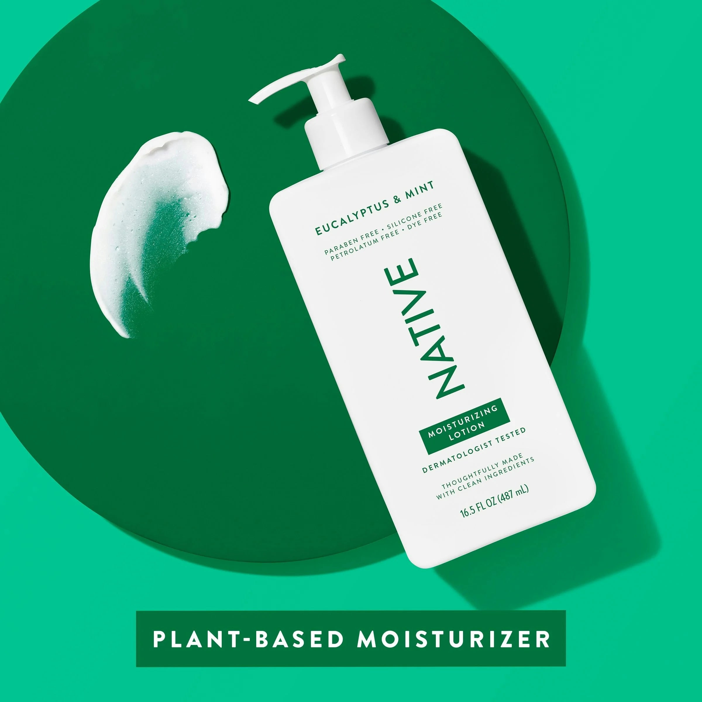 Native Moisturizing Hand & Body Lotion, Eucalyptus & Mint, Paraben Free, for Women and Men, 16.5 Fl Oz