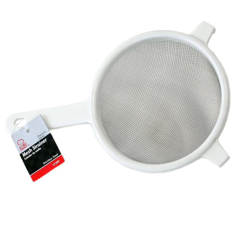 Classic Stainless Steel Mesh Strainer, 6 Inches in Diameter, White