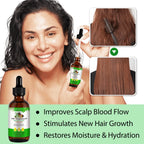 3-IN-1 Rosemary Oil with Black Castor & Batana Oil, 100% Pure & Natural, Hair Care & Skin Care, Organic Cold-Pressed, Cruelty-Free & Vegan, 2.02 Fl Oz