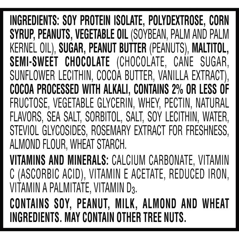 Chocolate Peanut Butter Chewy Protein Meal Bars, 12G Protein Snacks, 19 Oz, 12 C