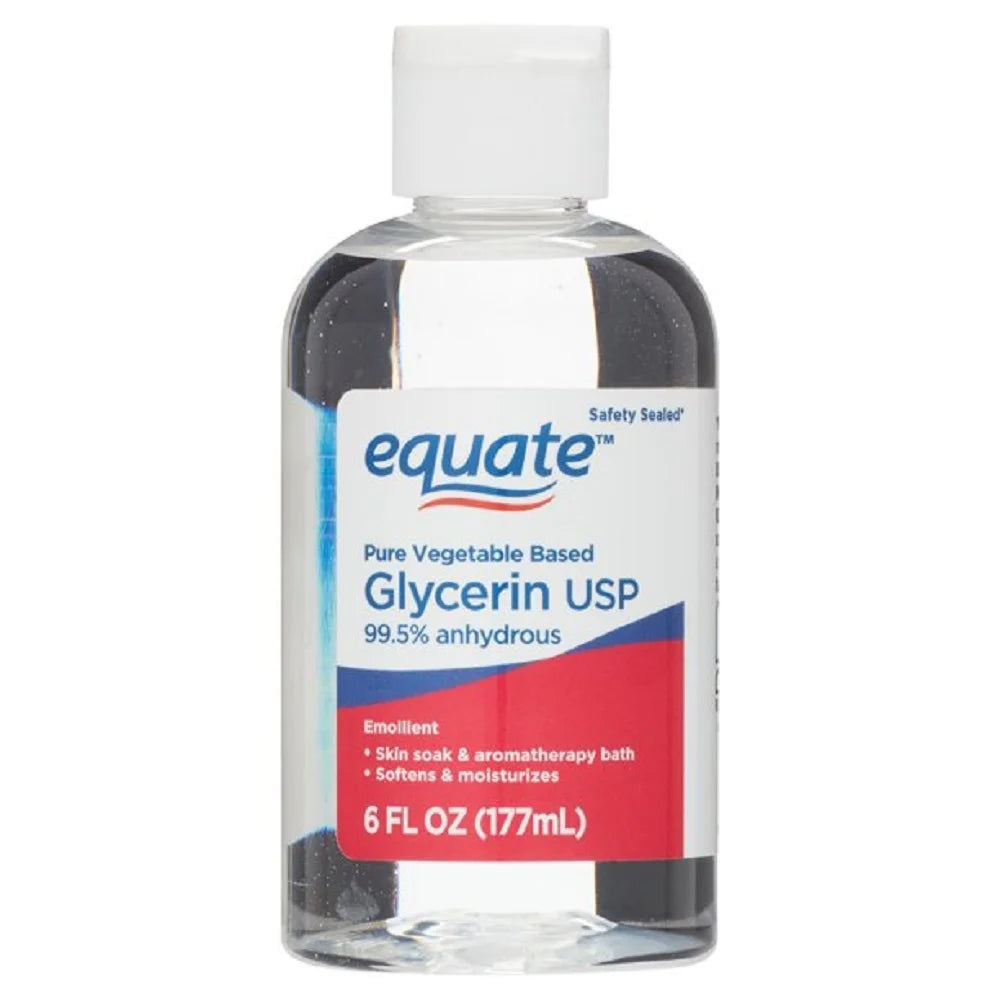 Equate, Pure Vegetable Based Liquid Glycerin Oil USP, Unscented, 6 Fl Oz