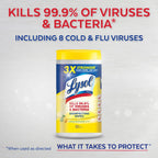 Lysol Disinfecting Wipes, 2 Lemon Lime & 1 Mango Hibiscus, 105Ct(3X35Ct), Brand New Day, Tested & Proven to Kill COVID-19 Virus