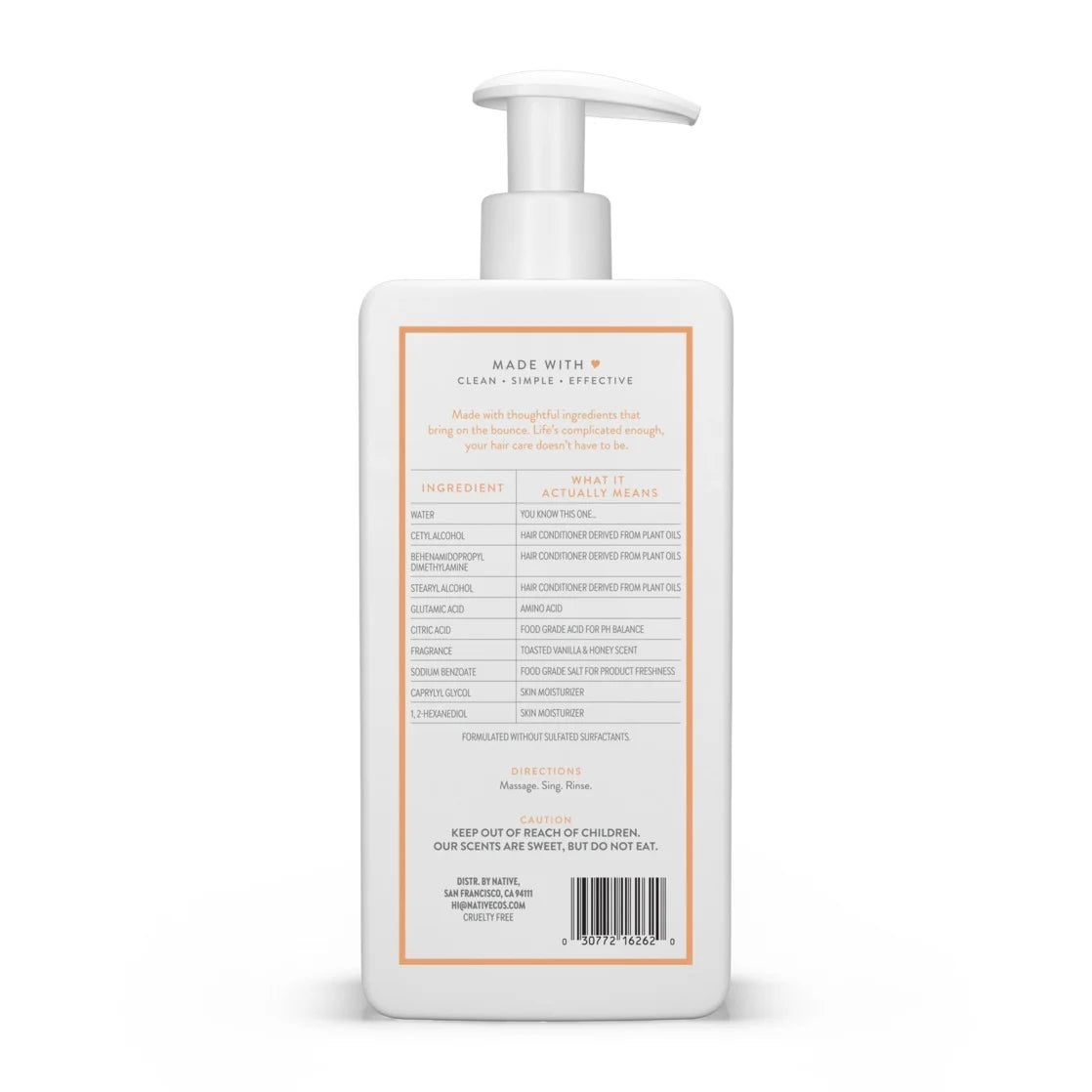 Native Limited Edition Volumizing Conditioner, Toasted Vanilla and Honey, 16.5 Oz