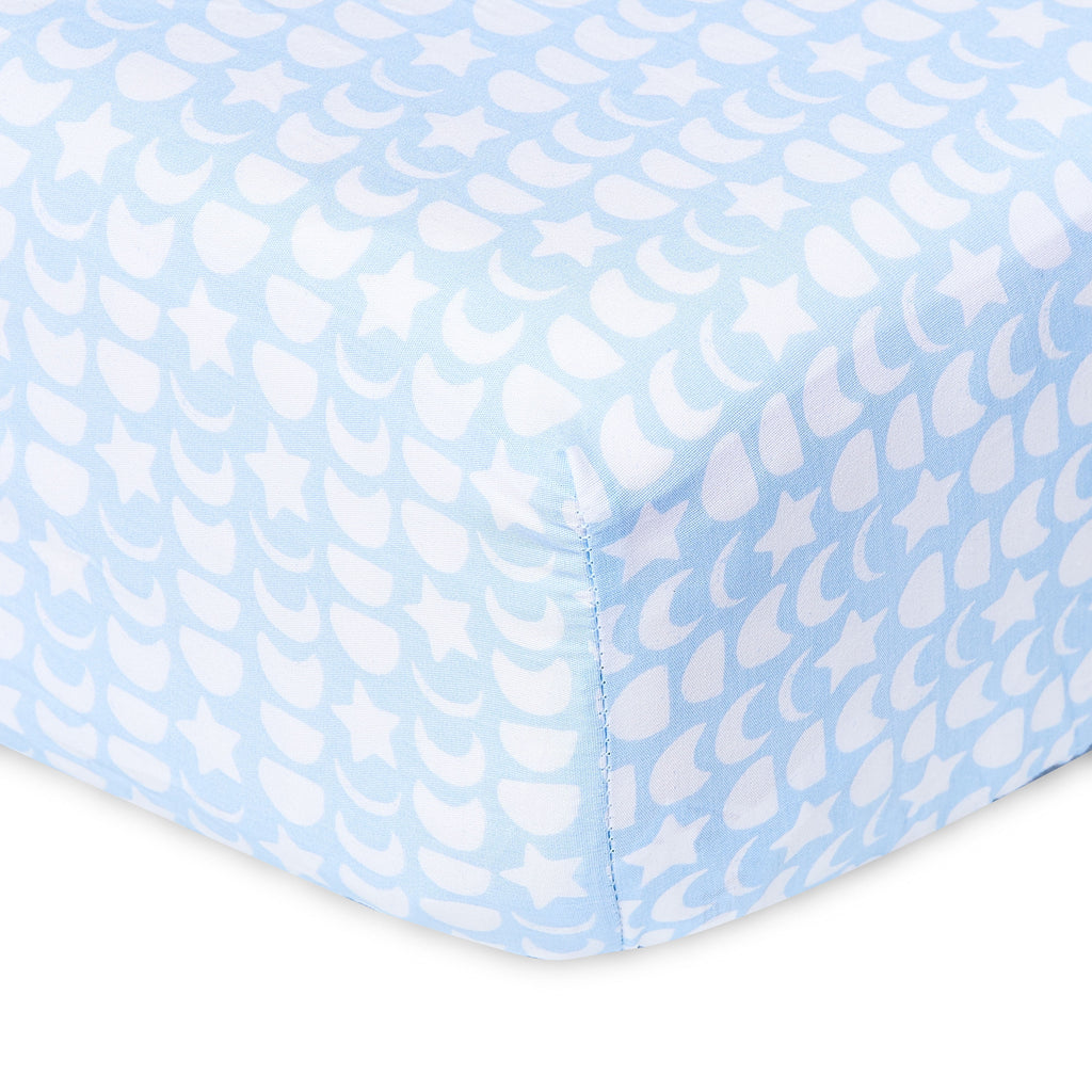 (2 Pack) Parent'S Choice 100% Cotton Infant Fitted Crib Sheet, Blue Moon Phases