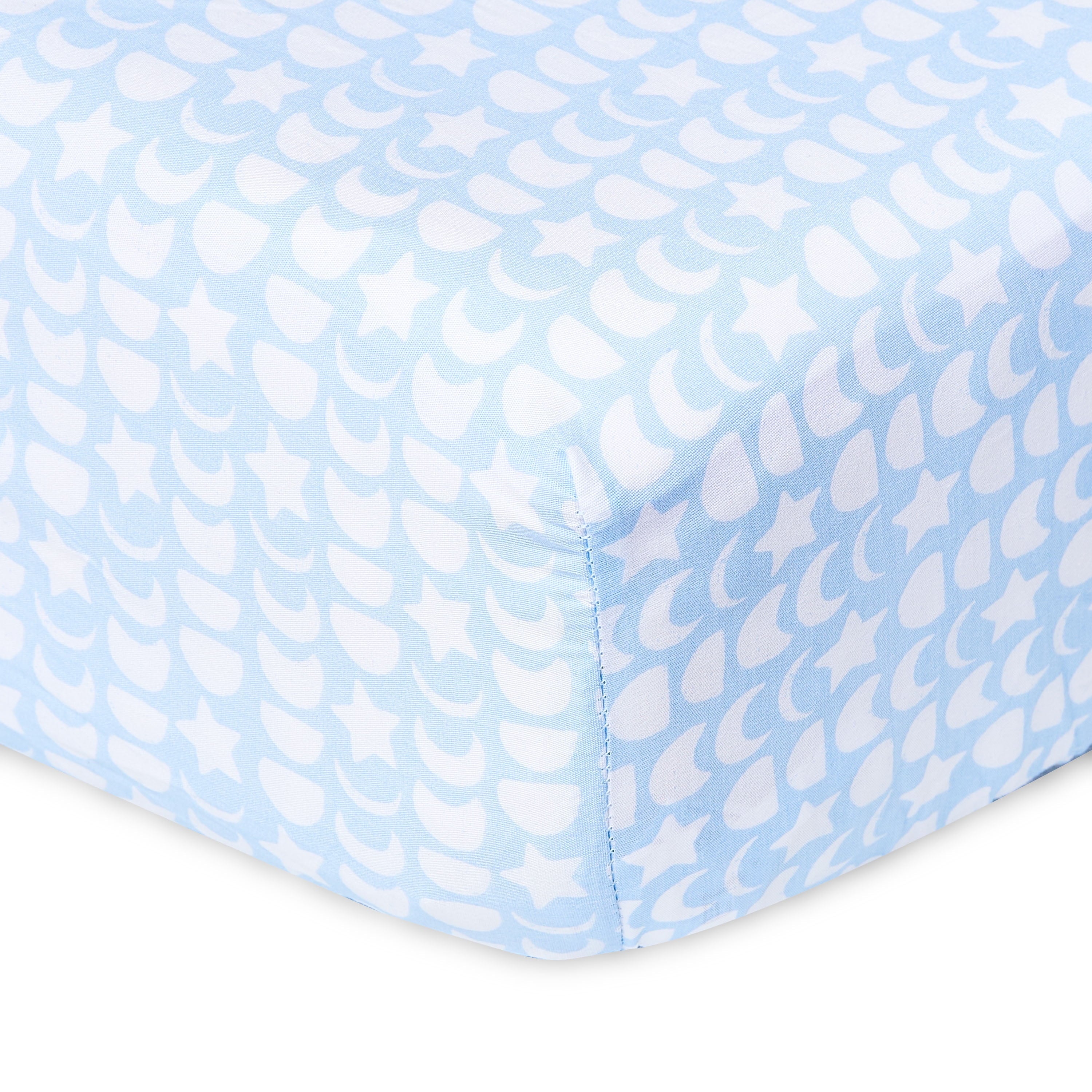 (2 Pack) Parent'S Choice 100% Cotton Infant Fitted Crib Sheet, Blue Moon Phases