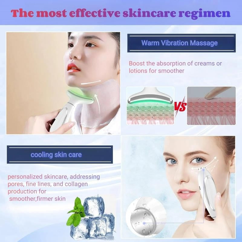 Facial and Neck Beauty Device, Skin Care Face Massager, Multifunctiona