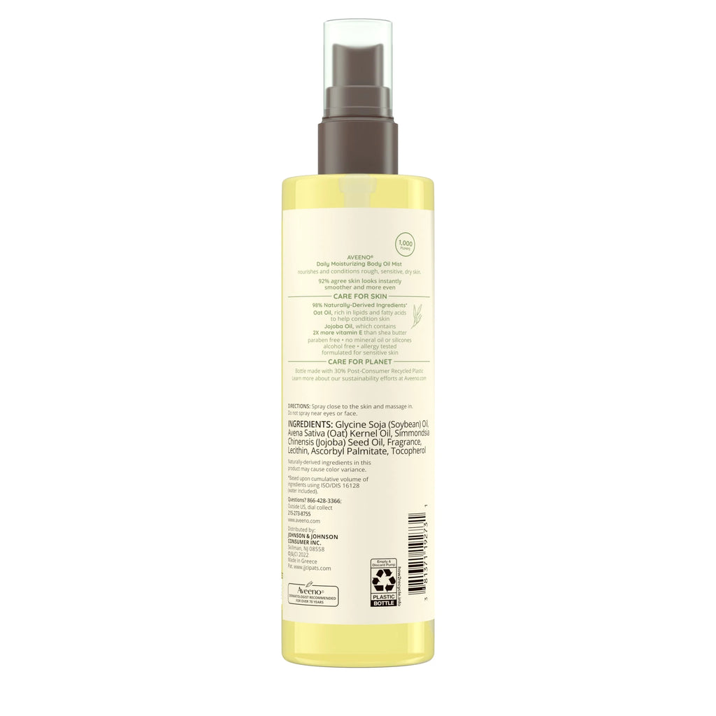 Aveeno Daily Moisturizing Body Oil Mist with Oat Oil, 6.7 Fl. Oz