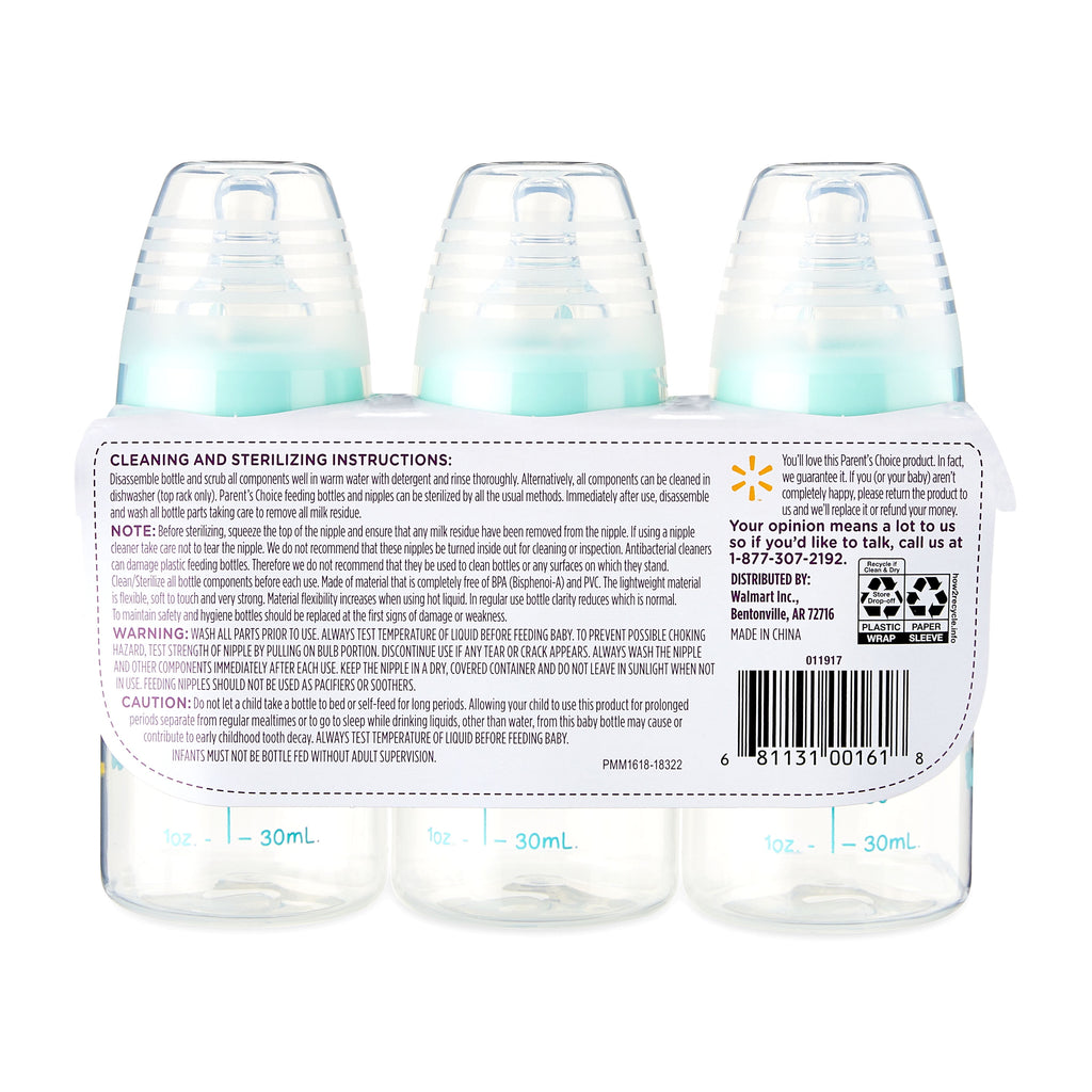 Parent'S Choice 3-Pack Bottles 5 Oz