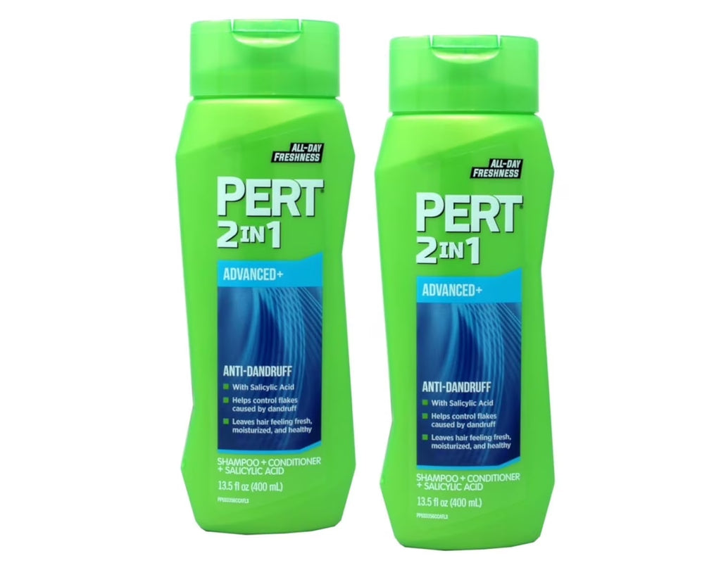 2 Pack  Advanced + 2 in 1 anti Dandruff Shampoo & Conditioner with Salicylic Acid, 13.5 Oz Each