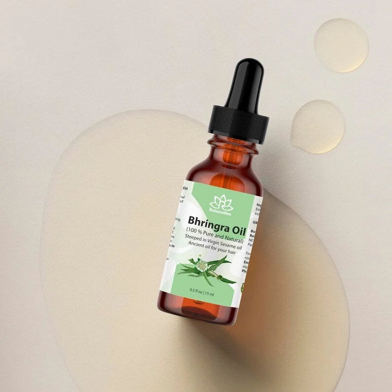 Bhringraj Leaf Infused Sesame Oil (1 Fl Oz)