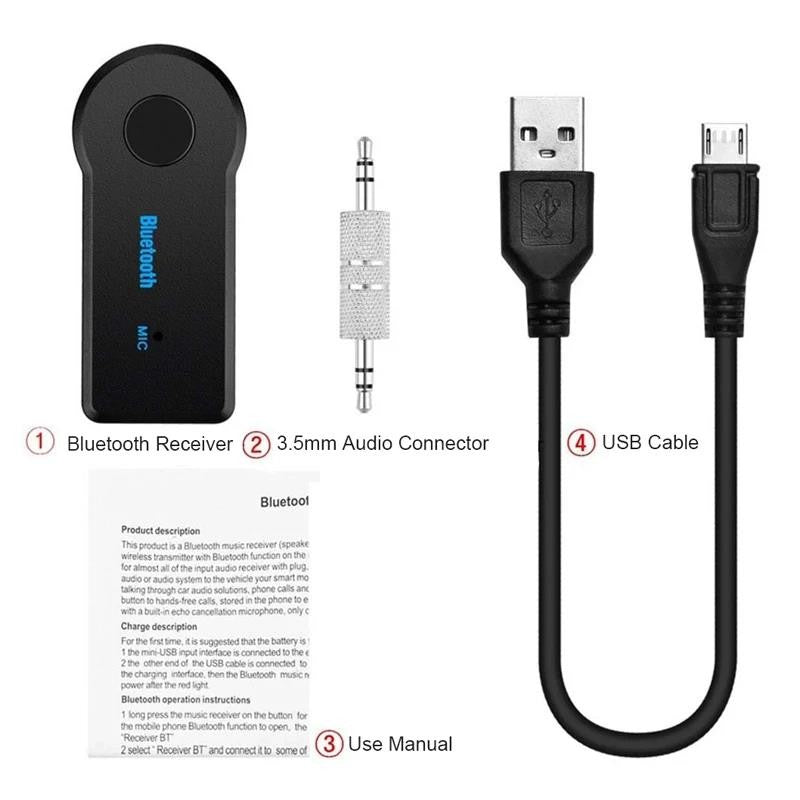 2 in 1 Wireless Bluetooth 5.0 Transceiver Adapter 3.5Mm Car Music Audio AUX Car