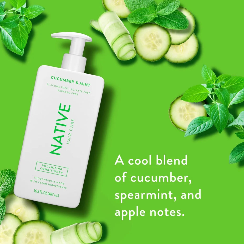 Native Volumizing Conditioner, Cucumber & Mint, Sulfate & Paraben Free, 16.5 Oz