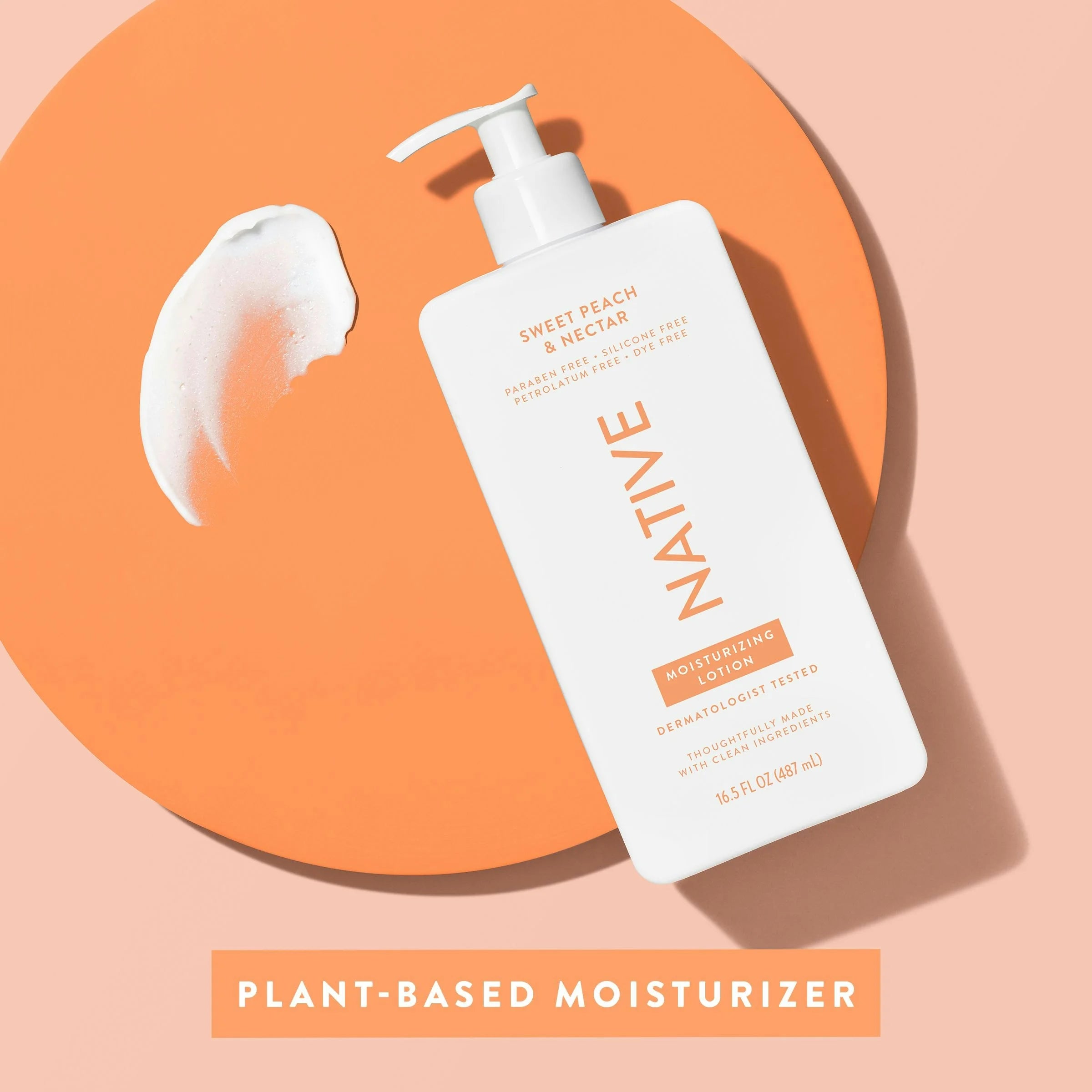 Native Moisturizing Hand & Body Lotion, Sweet Peach & Nectar, Paraben Free, for Women and Men, 16.5 Fl Oz