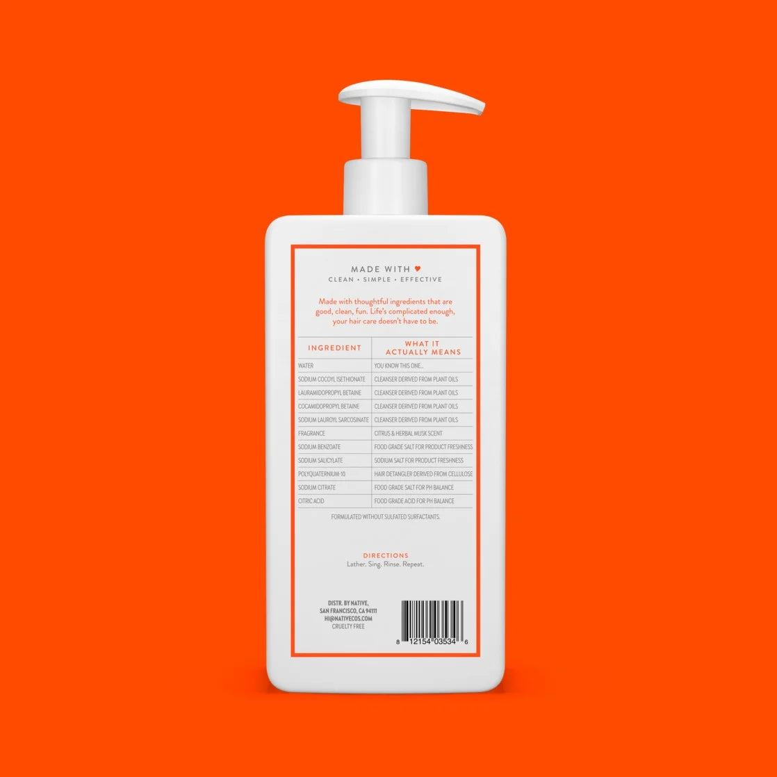 Native Citrus & Herbal Musk Shampoo 16.5Oz