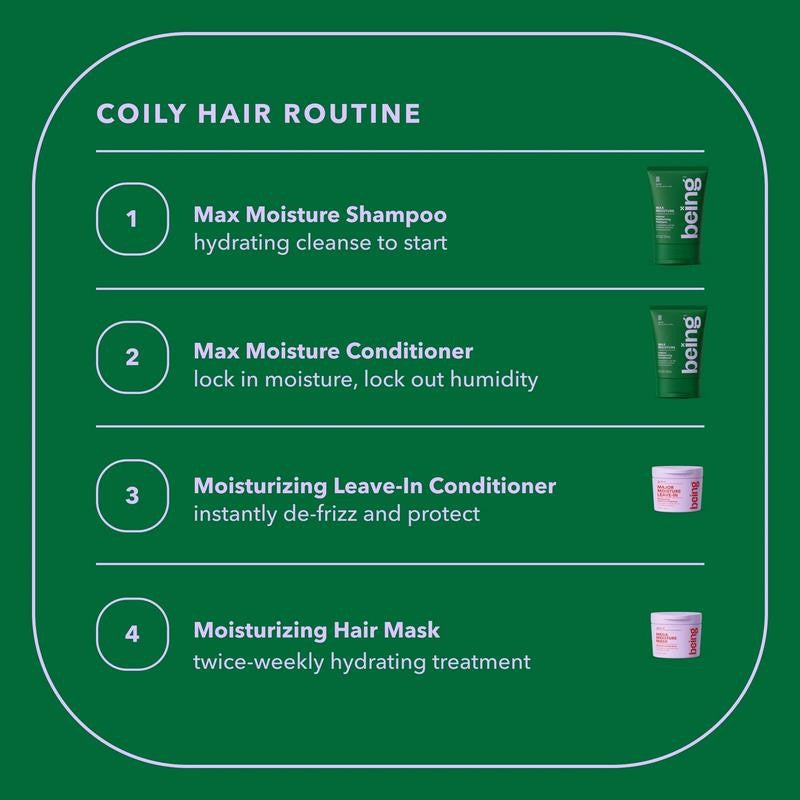 Being MAX MOISTURE Intense Moisturizing Shampoo with Cocoa Butter and Oat Extrac
