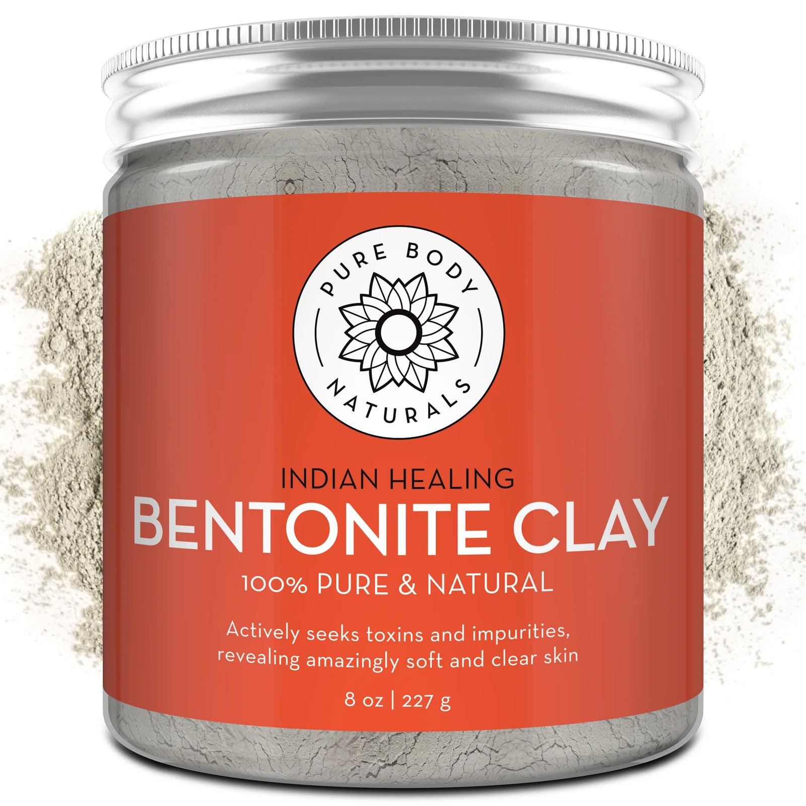 Bentonite Clay Powder for DIY Detox Body & Face Mask Pore Cleansing, (8.0 Oz) By