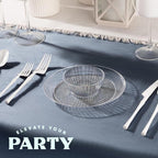 Crystal Clear Plastic Bowls 6 Oz Disposable Bowls Plastic Silverware, 50 Pack