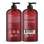 Apple Cider Vinegar Shampoo and Conditioner Set - Helps Dry Itchy Scalp, Dandruf