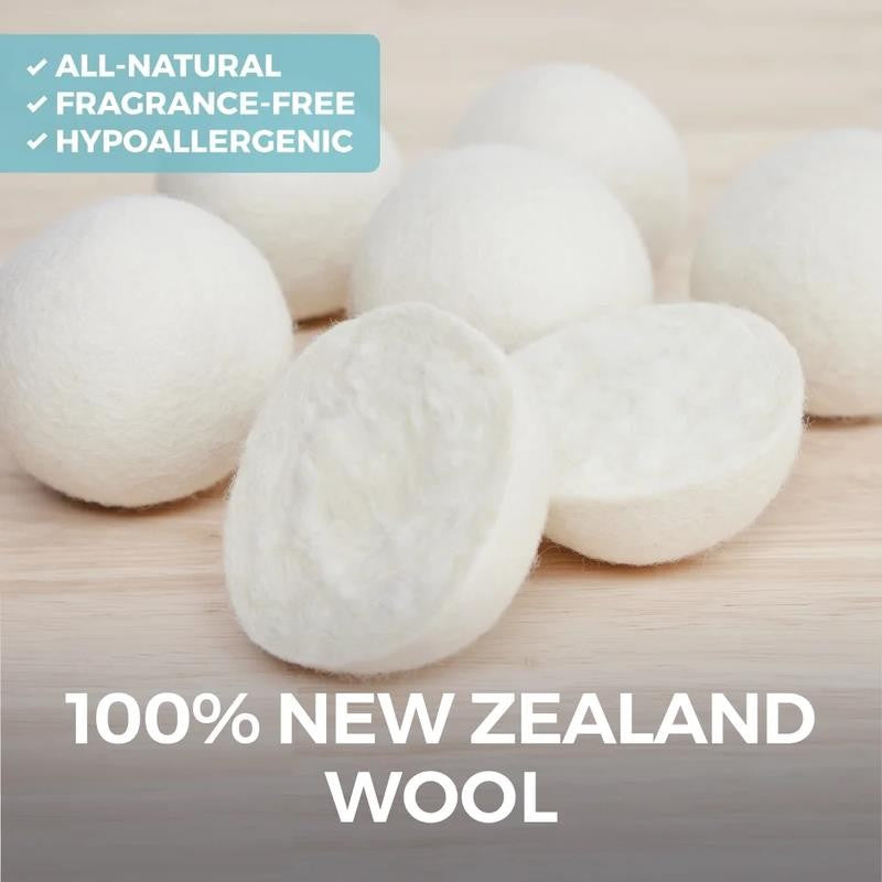 Dryer Balls, Wool Ball Reusable for over 400 Loads, 3 Pack, Natural Fabric Softe