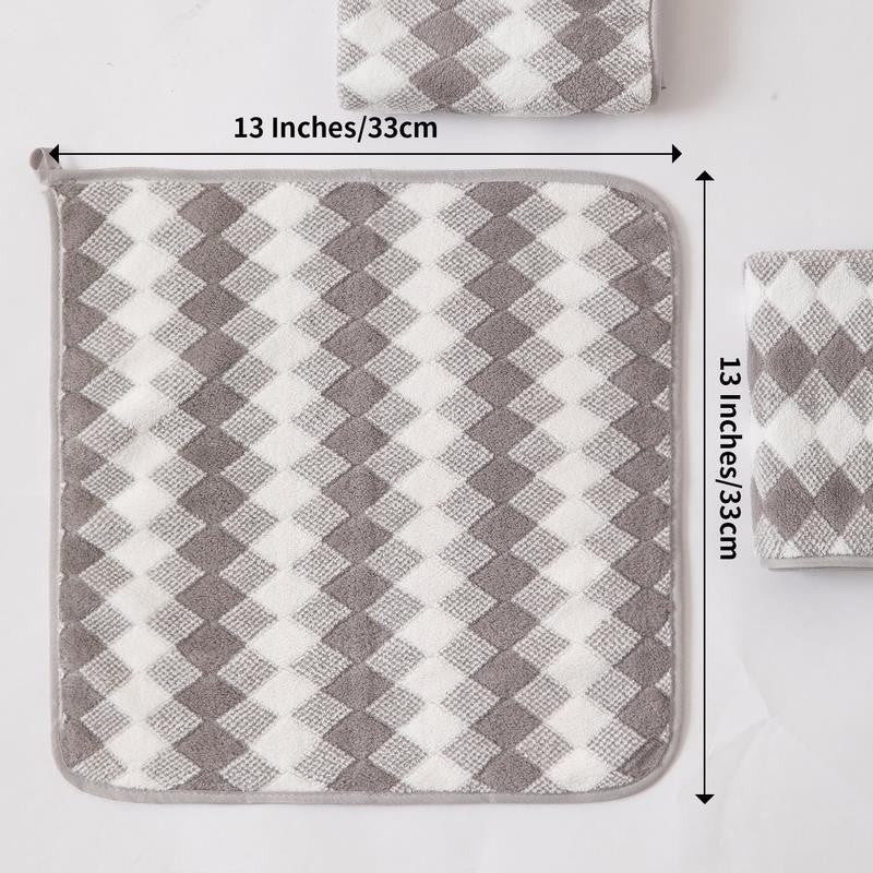 12 Pack Washcloths, 13"X13" Quick Dry Hand Face Towels Cloth Soft Microfiber Dry