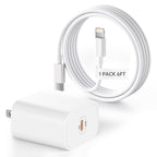 Bkayp Iphone Charger [Apple Mfi Certified] 20W PD USB C Wall Charger with 6Ft Fast Charging Cable Compatible with Iphone 14/13/12/11 White