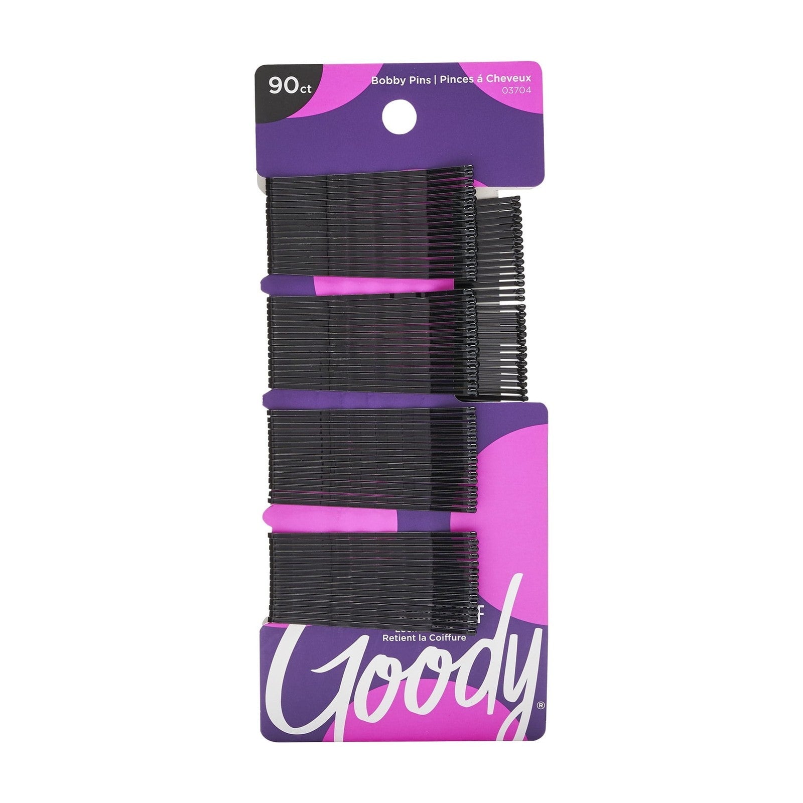 Bobby Pins, Slide Proof Grip, Secure Hold Hair Pins, for All Ages, Black, 90 Ct