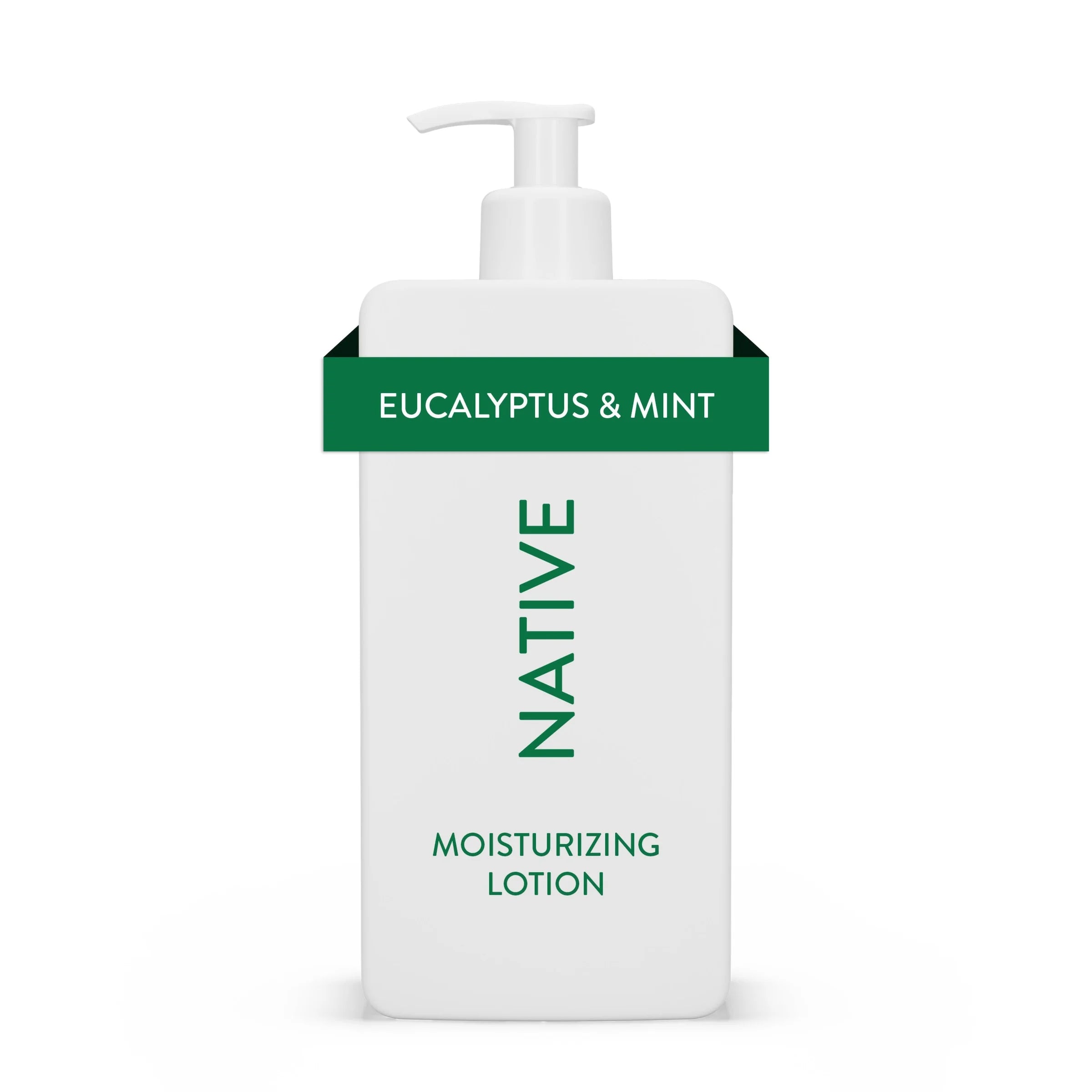 Native Moisturizing Hand & Body Lotion, Eucalyptus & Mint, Paraben Free, for Women and Men, 16.5 Fl Oz