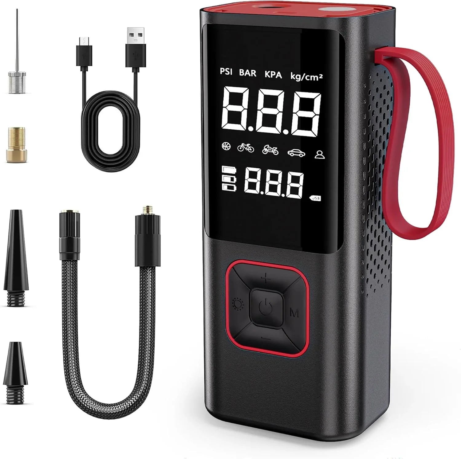 Cordless Tire Inflator Portable Air Compressor, 7800Mah 150PSI Air Pump with Aut